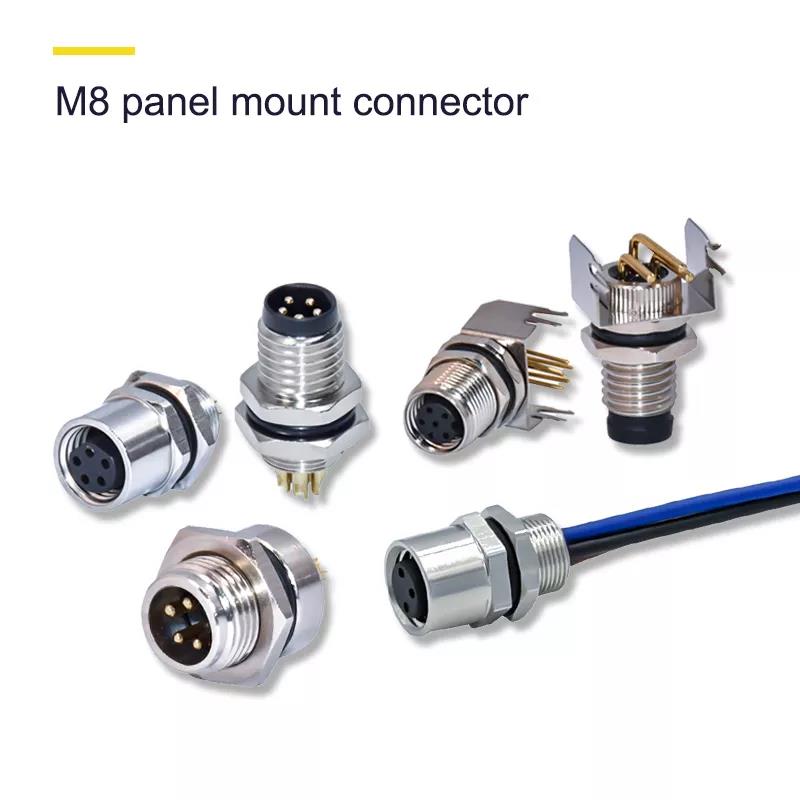m5 m8 m12 m16 m23 connettore 2 3 4 5 6 8 12 17 pin IP68 impermeabile pannello mount connettore adattatore per cavi di muffa